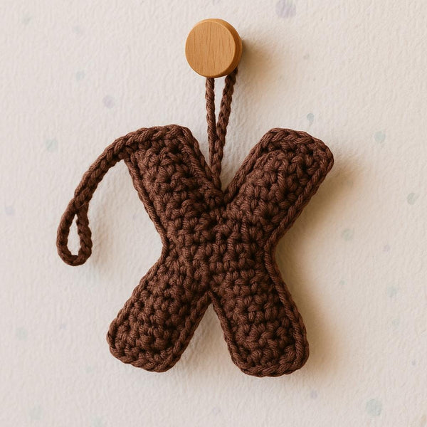 Amigurumi Letter X Crochet Pattern PDF : 3D Alphabet Keychain, Digital Download