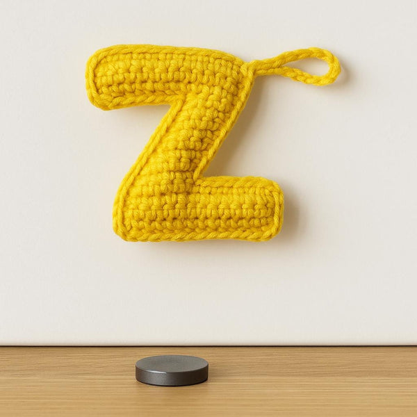Amigurumi Letter Z Crochet Pattern PDF : Stuffed Alphabet Keychain or Magnet