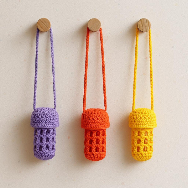 Lip Balm Holder Crochet Pattern PDF : Mesh Chapstick Cozy with Strap