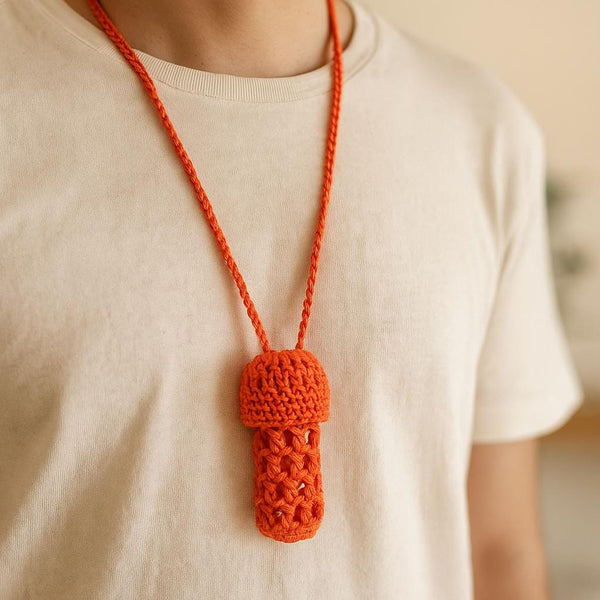 Lip Balm Holder Crochet Pattern PDF : Mesh Chapstick Cozy with Strap