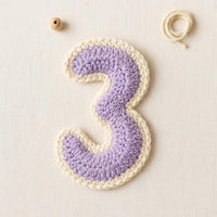 Crochet Number 3 Pattern PDF : Amigurumi Digit Three, Birthday Garland Number