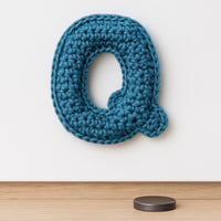 Amigurumi Letter Q Crochet Pattern PDF : Stuffed 3D Alphabet Keychain