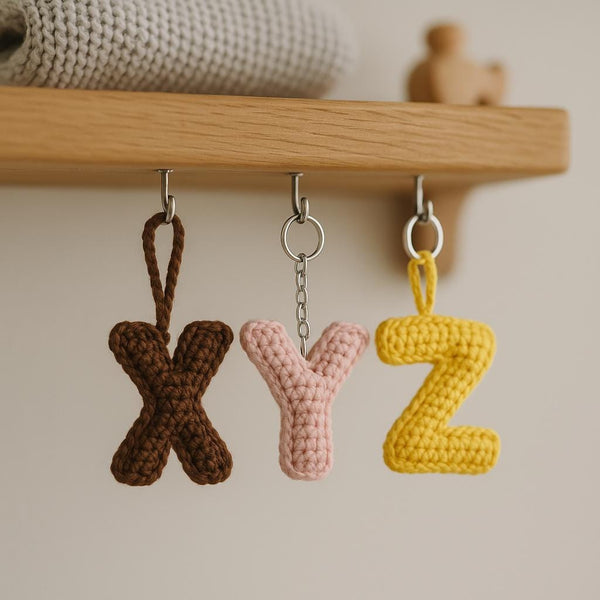 Amigurumi Letter Set X Y Z : Crochet Pattern PDF, Stuffed Alphabet Keychains or Magnets