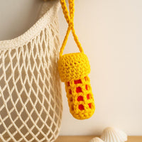 Lip Balm Holder Crochet Pattern PDF : Mesh Chapstick Cozy with Strap