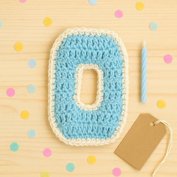 Crochet Number 0 Pattern PDF : Birthday Banner Number, Nursery Room Décor