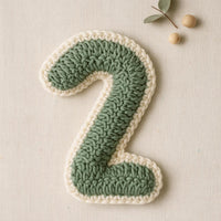 Crochet Number 2 Pattern PDF : Stuffed Amigurumi Digit Two, Birthday Garland Number,