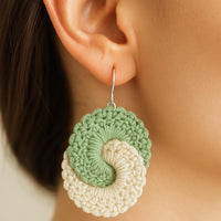 Two-Tone Hoop Earrings – Crochet PDF Pattern/  Instant PDF /  • Easy& Quick