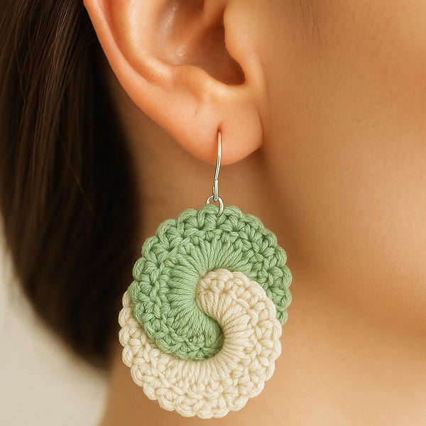 Two-Tone Hoop Earrings – Crochet PDF Pattern/  Instant PDF /  • Easy& Quick
