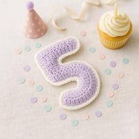 Crochet Number 5 Pattern PDF : 3D Stuffed Amigurumi Digit, Birthday Garland Numbe