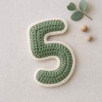 Crochet Number 5 Pattern PDF : 3D Stuffed Amigurumi Digit, Birthday Garland Numbe