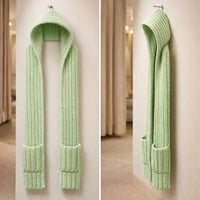 Hooded Scarf with Pockets Crochet Pattern PDF: Cozy Winter Woodland Hooded