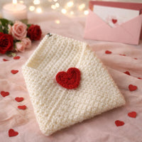 Love Letter Crochet Pattern PDF: Envelope Pouch, Single Crochet Rectangle