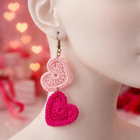 Crochet Heart Earrings Pattern PDF: Valentine Heart