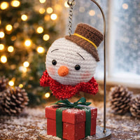Crochet Snowman Amigurumi Pattern PDF: Snowman Key, Christmas Winter Decor, Digital Download