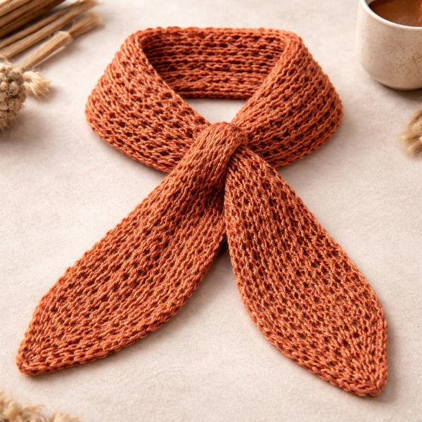 Tiny Bandana Scarf Crochet Pattern: Mini Neck Scarf, Single Crochet with Side Decreases