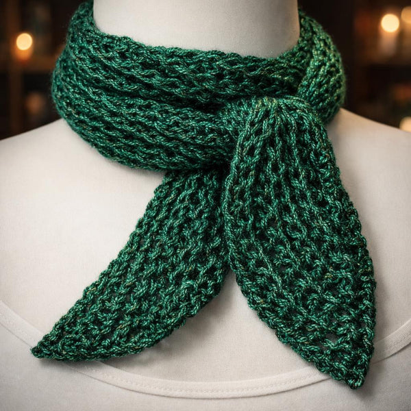 Tiny Bandana Scarf Crochet Pattern: Mini Neck Scarf, Single Crochet with Side Decreases