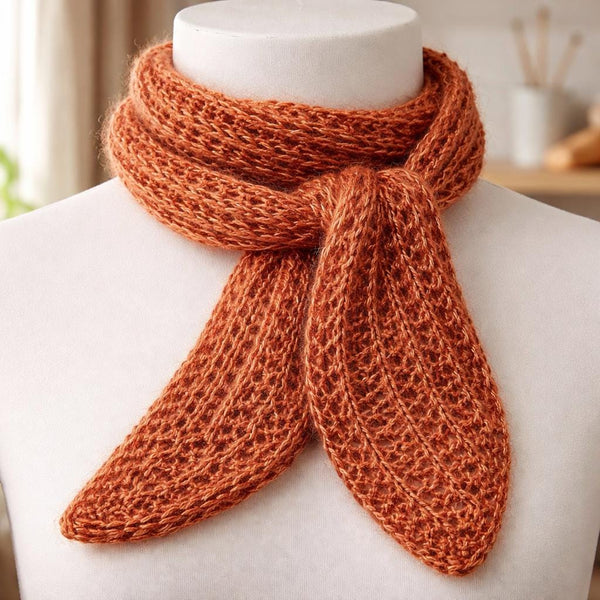 Tiny Bandana Scarf Crochet Pattern: Mini Neck Scarf, Single Crochet with Side Decreases