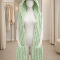 Hooded Scarf with Pockets Crochet Pattern PDF: Cozy Winter Woodland Hooded