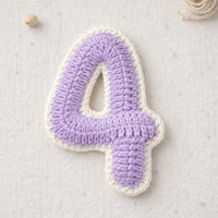 Crochet Number 4 Pattern PDF : Amigurumi Digit Four , Birthday Garland Number