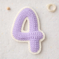 Crochet Number 4 Pattern PDF : Amigurumi Digit Four , Birthday Garland Number
