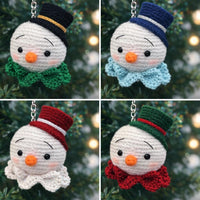 Crochet Snowman Amigurumi Pattern PDF: Snowman Key, Christmas Winter Decor, Digital Download