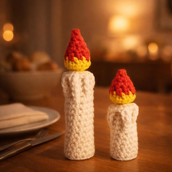 Crochet Candle Amigurumi Pattern PDF : Bag Charms, Keychain