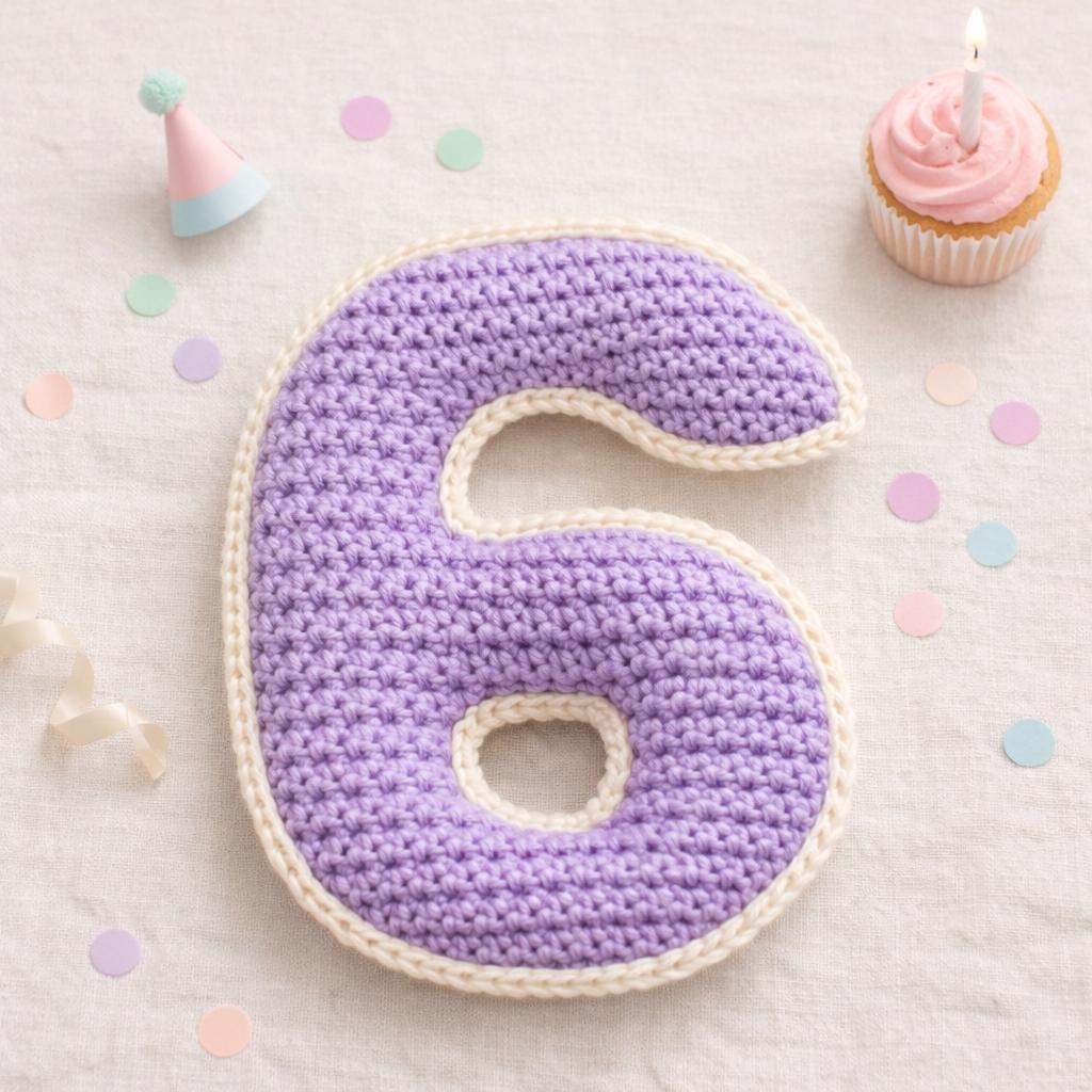 Crochet Number 6 / 9 Pattern PDF : 3D Stuffed Digit