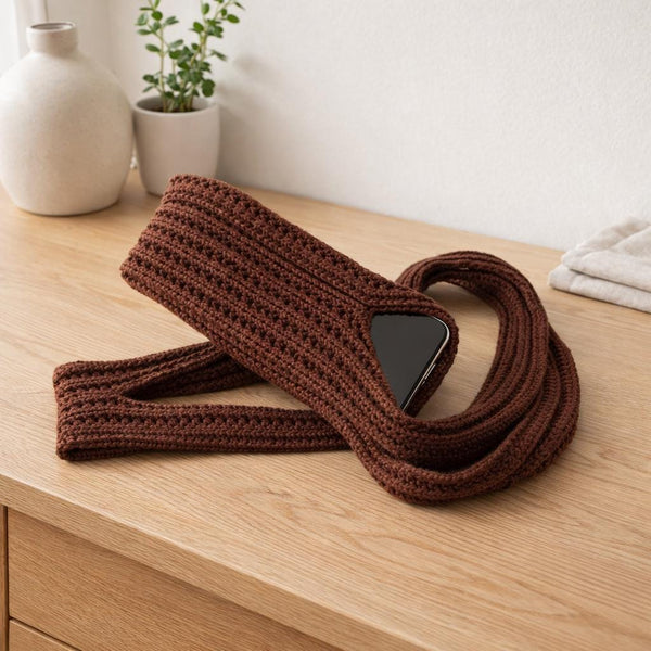 Crochet Phone Pouch Pattern PDF :Soft Crossbody Case with Strap