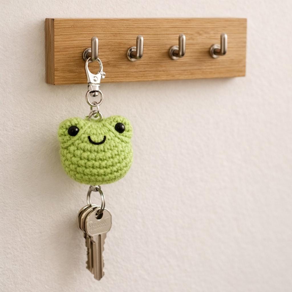 Mini Amigurumi Frog Crochet PDF Pattern: Bag Charms, Keychain