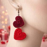 Crochet Heart Gift Set PDF: Keychain Bag Charm, Envelope Pouch,  Valentine Gift