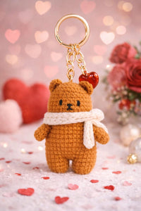 Valentine Bear Amigurumi PDF: Teddy Bear Keychain, Bag Charms