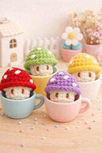 Crochet Mushroom Keychain Pattern: Amigurumi Charm PDF, Bag Charm, Instant Download