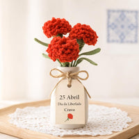 Carnation Crochet Pattern PDF: Birth Flower, Bouquet Flower Tutorial, Instant Download