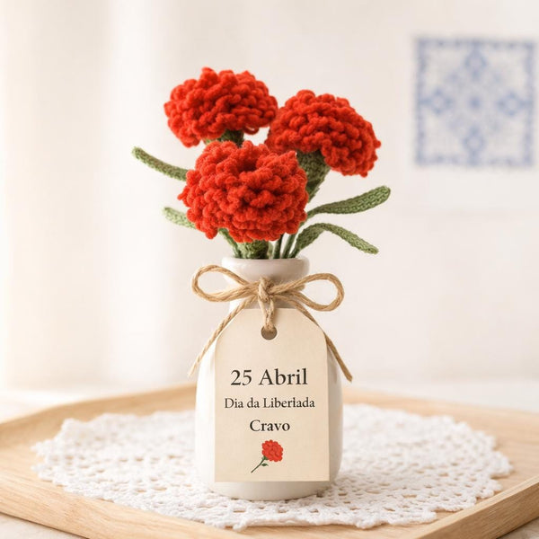 Carnation Crochet Pattern PDF: Birth Flower, Bouquet Flower Tutorial, Instant Download