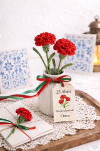 Carnation Crochet Pattern PDF: Birth Flower, Bouquet Flower Tutorial, Instant Download