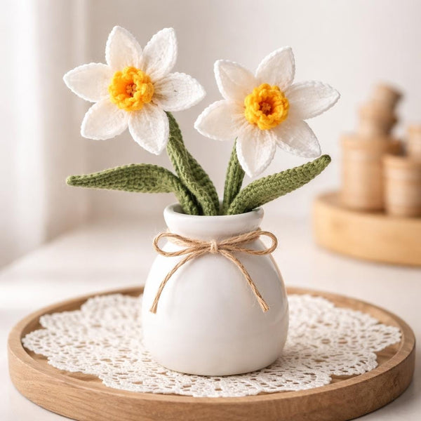 Crochet Daffodil Pattern PDF: March Birth Flower, Narcissus ,  Spring Crochet, Digital Download