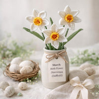 Crochet Daffodil Pattern PDF: March Birth Flower, Narcissus ,  Spring Crochet, Digital Download