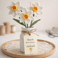 Crochet Daffodil Pattern PDF: March Birth Flower, Narcissus ,  Spring Crochet, Digital Download